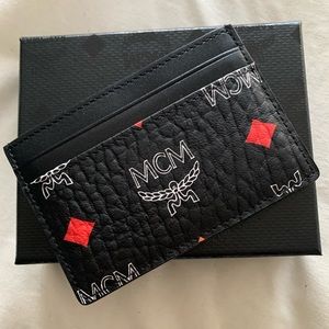MCM Diamond Spectrum Visetos Canvas card case